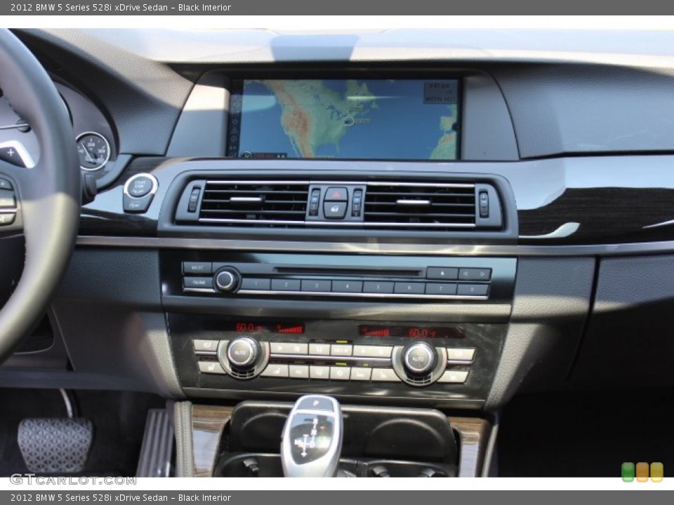 Black Interior Controls for the 2012 BMW 5 Series 528i xDrive Sedan #66975627