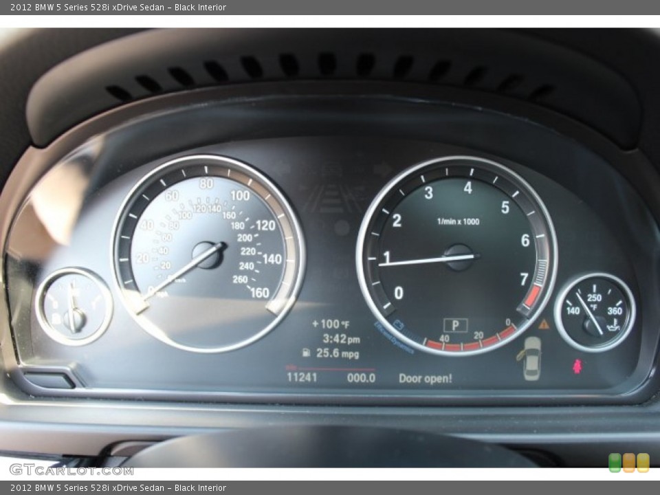 Black Interior Gauges for the 2012 BMW 5 Series 528i xDrive Sedan #66975667