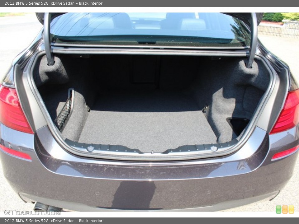 Black Interior Trunk for the 2012 BMW 5 Series 528i xDrive Sedan #66975676