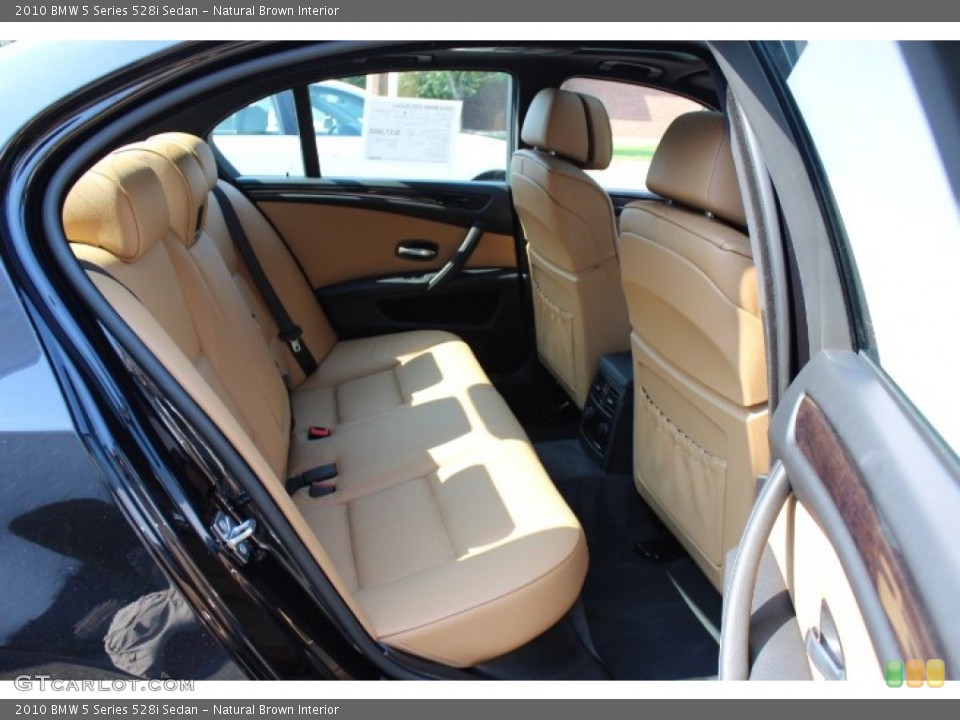 Natural Brown Interior Rear Seat for the 2010 BMW 5 Series 528i Sedan #66976921