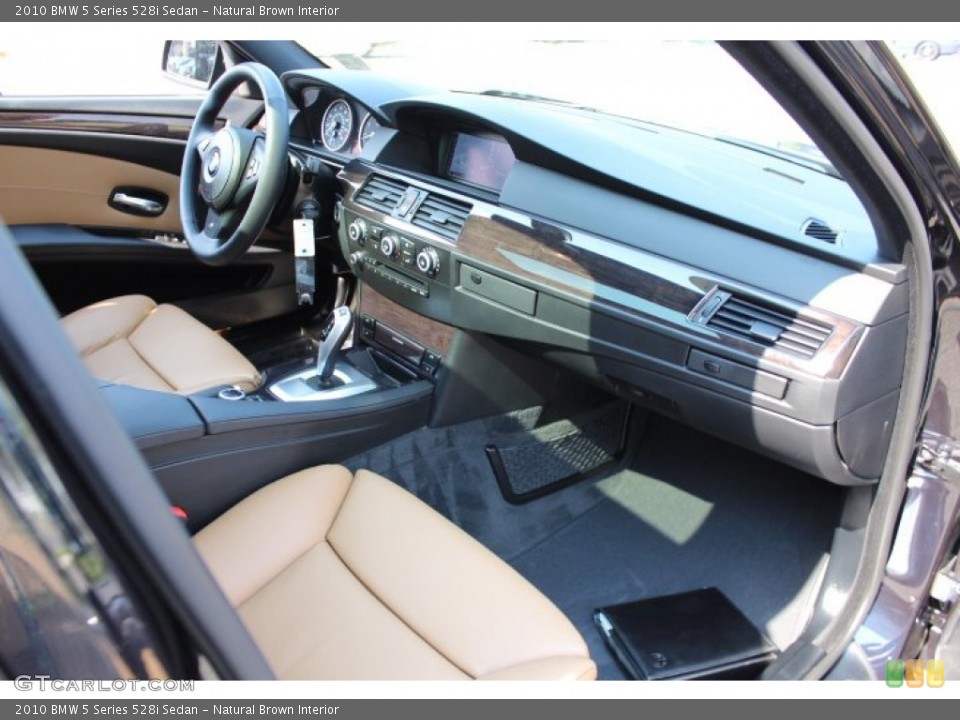 Natural Brown Interior Dashboard for the 2010 BMW 5 Series 528i Sedan #66976936