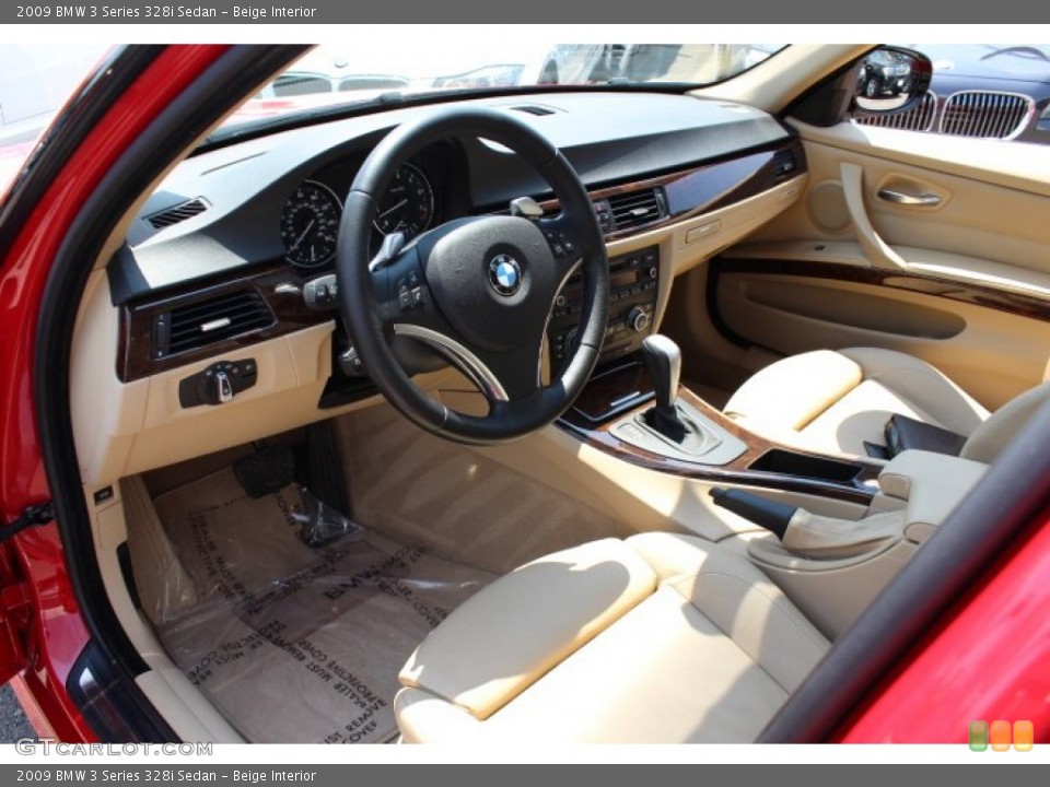 Beige Interior Prime Interior for the 2009 BMW 3 Series 328i Sedan #66977083