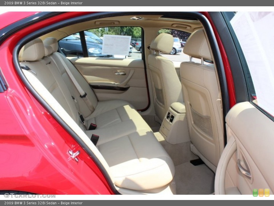 Beige Interior Rear Seat for the 2009 BMW 3 Series 328i Sedan #66977194