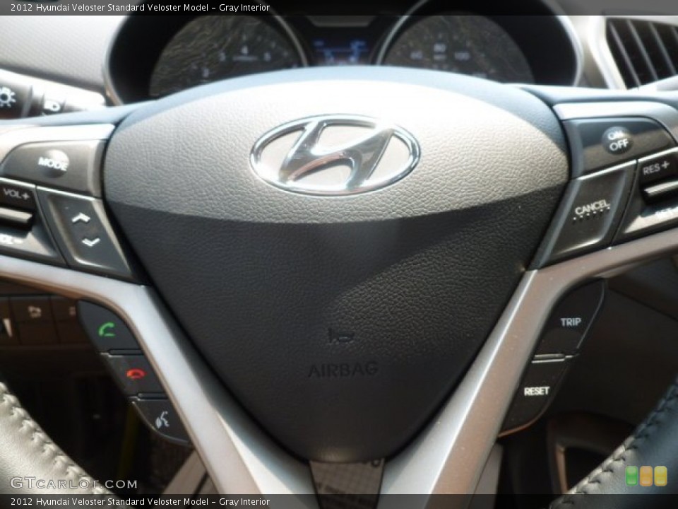 Gray Interior Steering Wheel for the 2012 Hyundai Veloster  #66981232