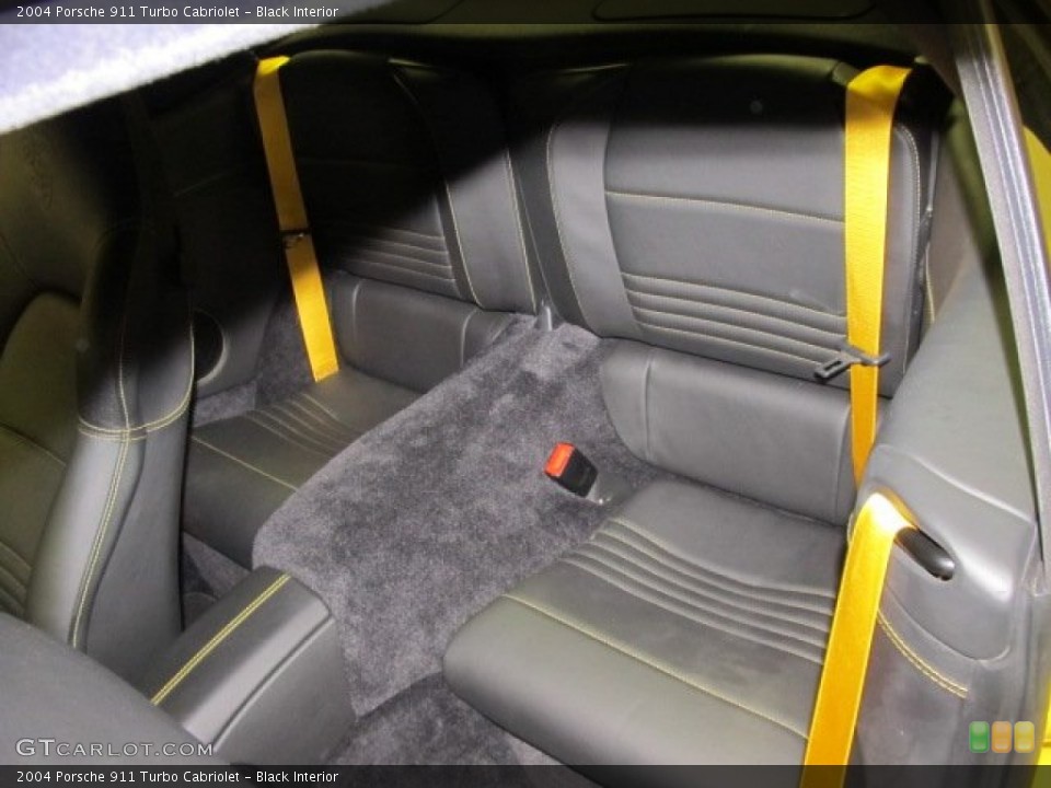 Black Interior Rear Seat for the 2004 Porsche 911 Turbo Cabriolet #66981577