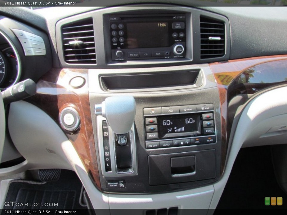 Gray Interior Controls for the 2011 Nissan Quest 3.5 SV #66981889