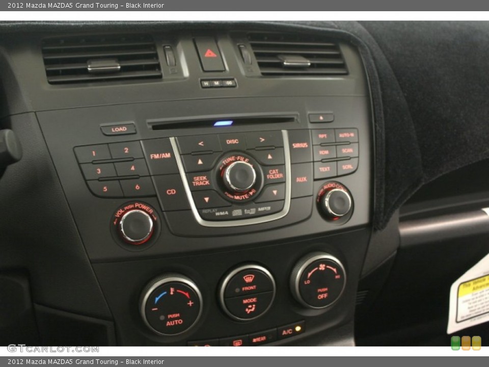Black Interior Controls for the 2012 Mazda MAZDA5 Grand Touring #66985186