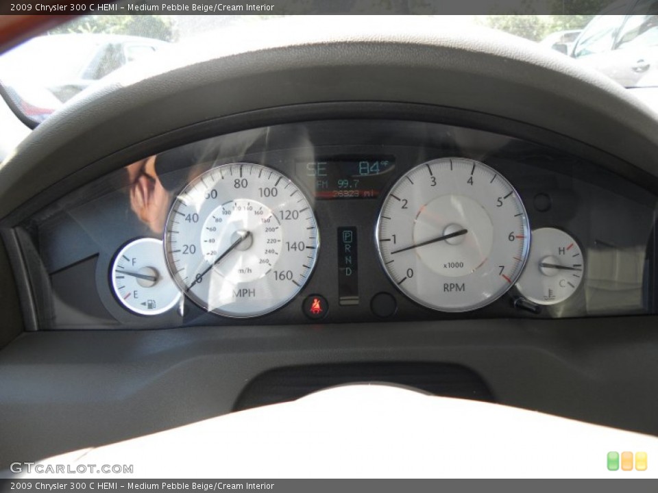 Medium Pebble Beige/Cream Interior Gauges for the 2009 Chrysler 300 C HEMI #66985306
