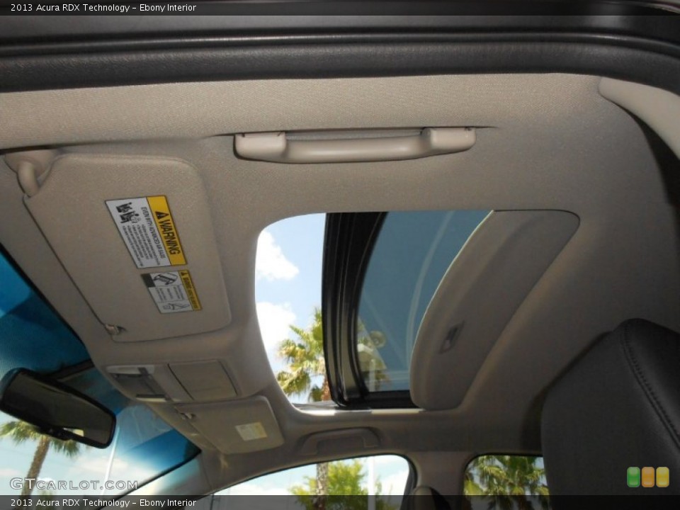 Ebony Interior Sunroof for the 2013 Acura RDX Technology #66987918
