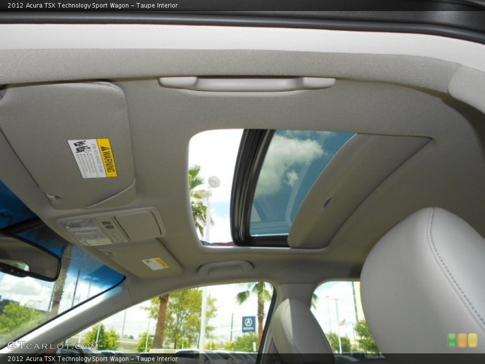 Taupe Interior Sunroof for the 2012 Acura TSX Technology Sport Wagon #66988582