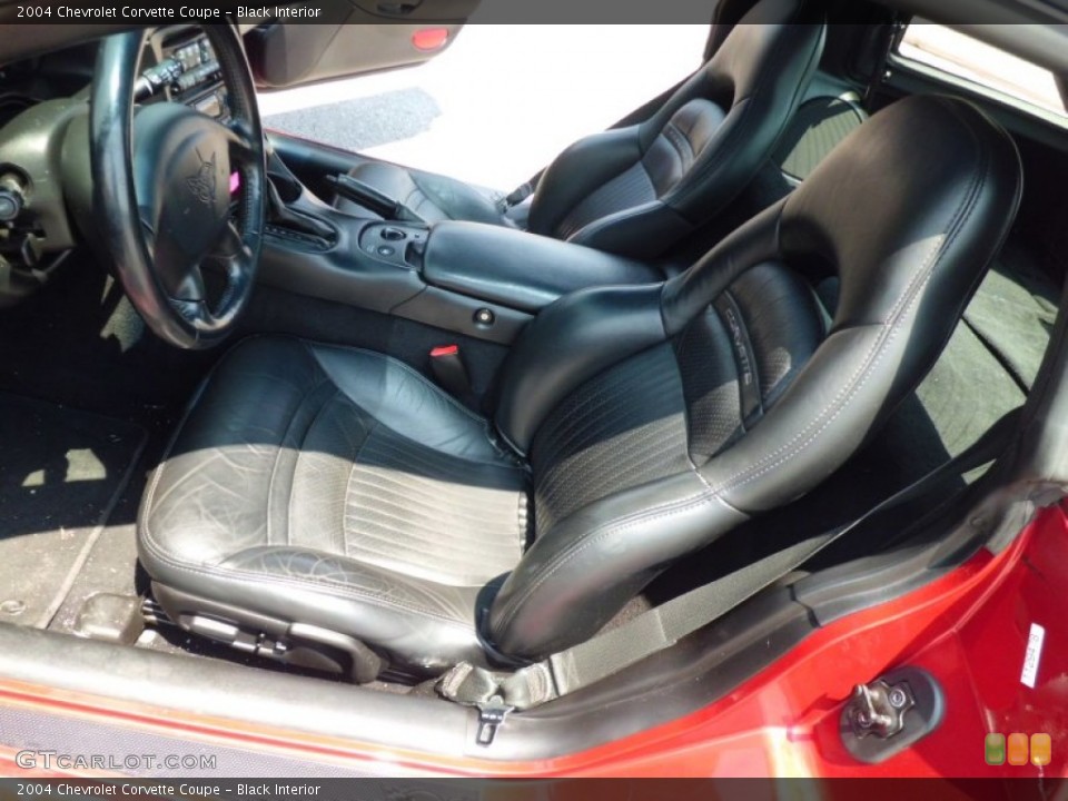 Black Interior Front Seat for the 2004 Chevrolet Corvette Coupe #66989569