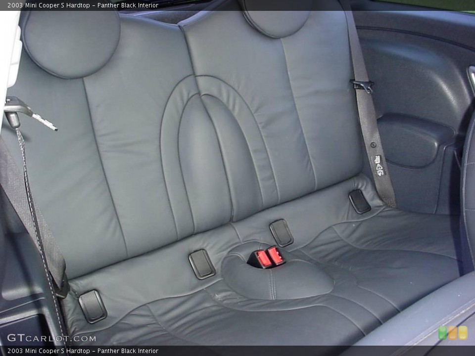 Panther Black Interior Rear Seat for the 2003 Mini Cooper S Hardtop #6699207