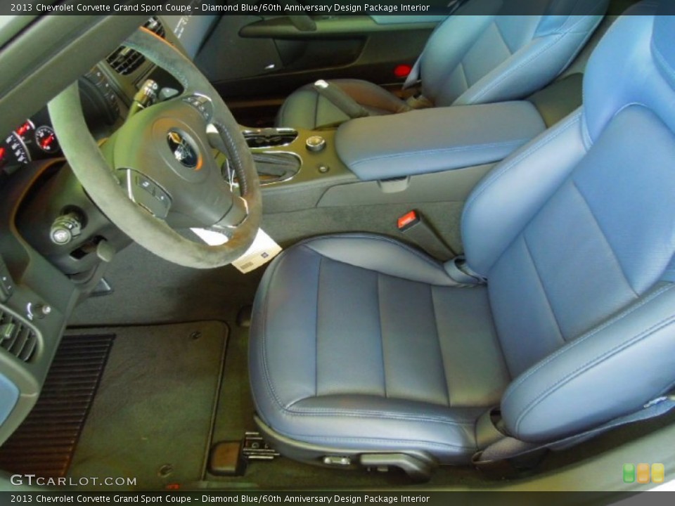 Diamond Blue/60th Anniversary Design Package Interior Photo for the 2013 Chevrolet Corvette Grand Sport Coupe #67001794