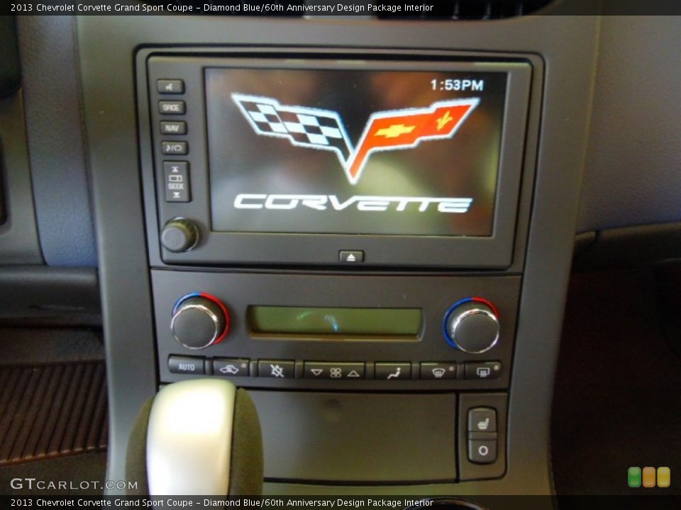 Diamond Blue/60th Anniversary Design Package Interior Controls for the 2013 Chevrolet Corvette Grand Sport Coupe #67001821
