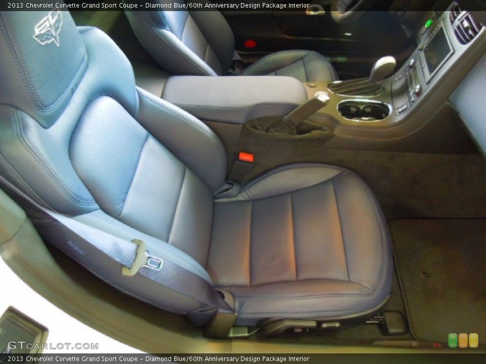Diamond Blue/60th Anniversary Design Package Interior Photo for the 2013 Chevrolet Corvette Grand Sport Coupe #67001852
