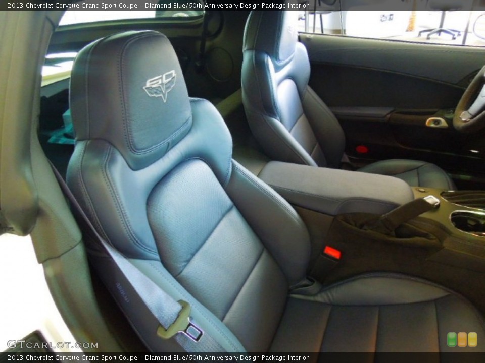 Diamond Blue/60th Anniversary Design Package Interior Photo for the 2013 Chevrolet Corvette Grand Sport Coupe #67001860