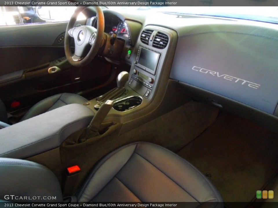 Diamond Blue/60th Anniversary Design Package Interior Dashboard for the 2013 Chevrolet Corvette Grand Sport Coupe #67001866