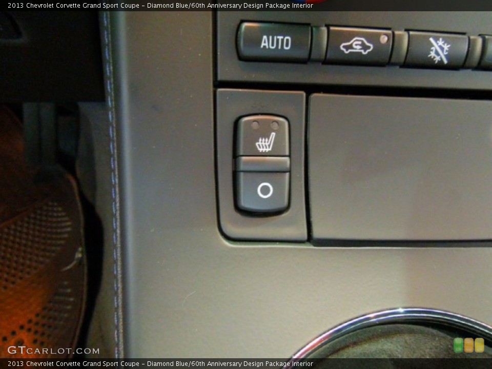 Diamond Blue/60th Anniversary Design Package Interior Controls for the 2013 Chevrolet Corvette Grand Sport Coupe #67002016