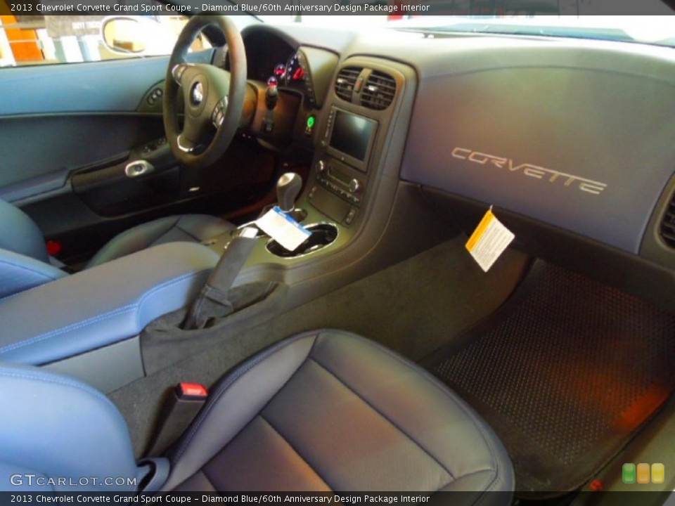 Diamond Blue/60th Anniversary Design Package Interior Photo for the 2013 Chevrolet Corvette Grand Sport Coupe #67002076