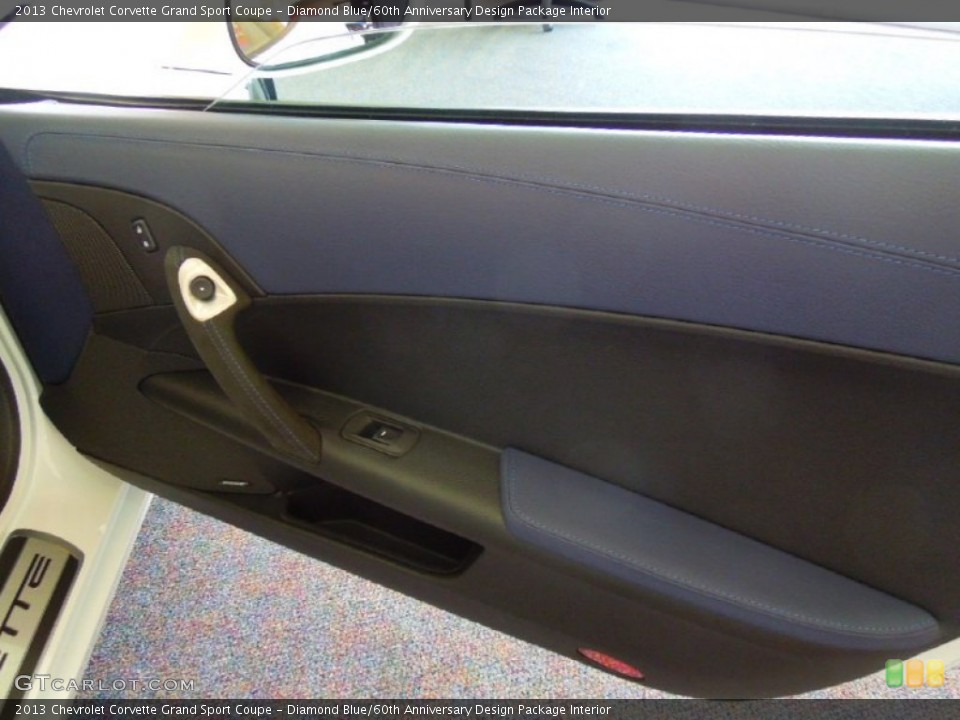 Diamond Blue/60th Anniversary Design Package Interior Door Panel for the 2013 Chevrolet Corvette Grand Sport Coupe #67002085
