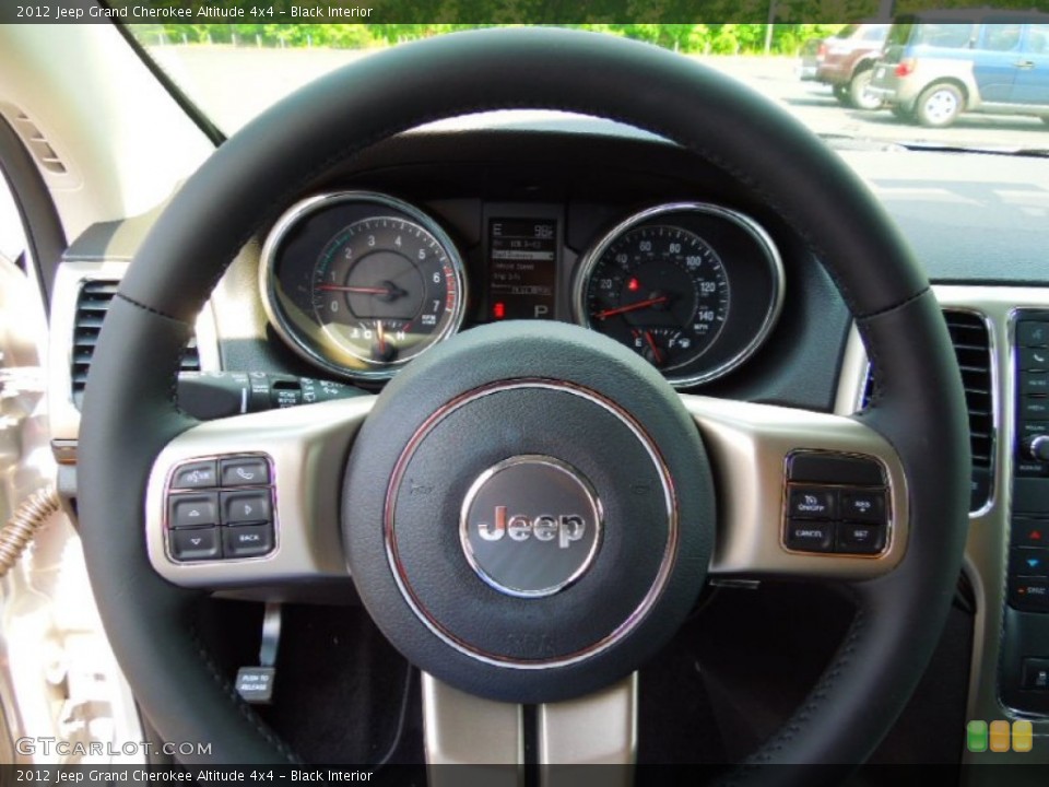 Black Interior Steering Wheel for the 2012 Jeep Grand Cherokee Altitude 4x4 #67005094
