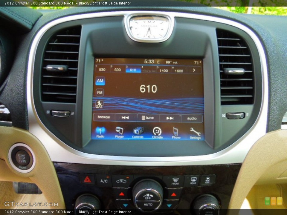 Black/Light Frost Beige Interior Controls for the 2012 Chrysler 300  #67005454