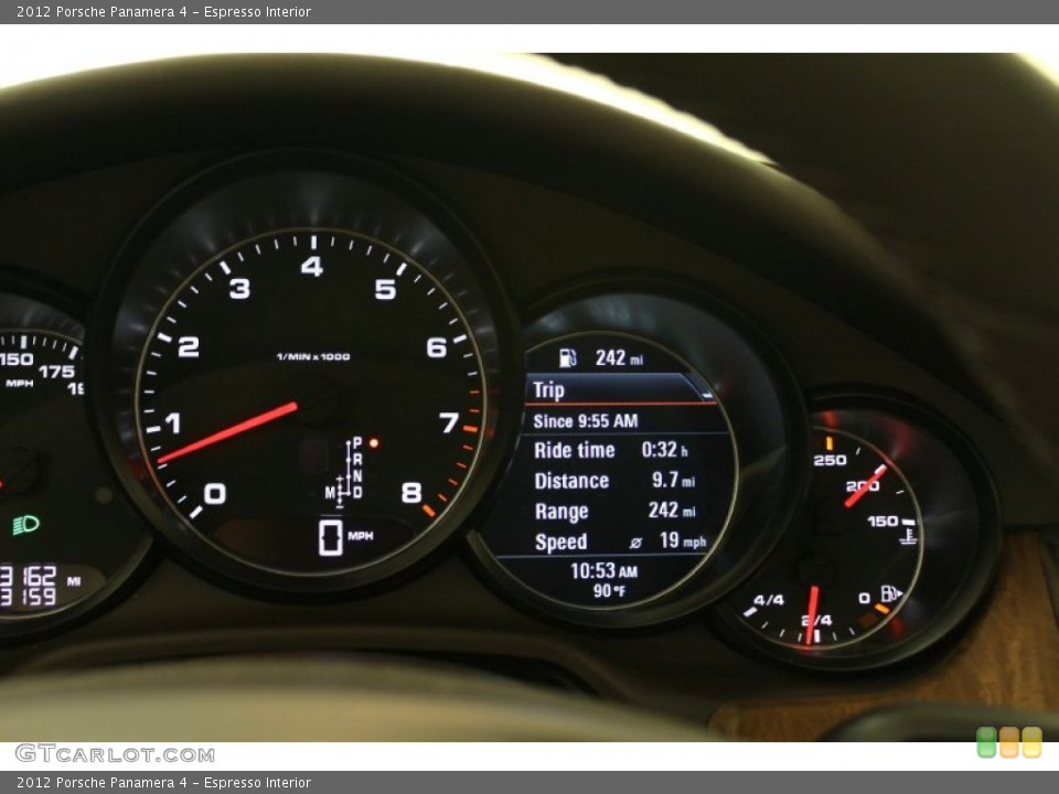 Espresso Interior Gauges for the 2012 Porsche Panamera 4 #67008418