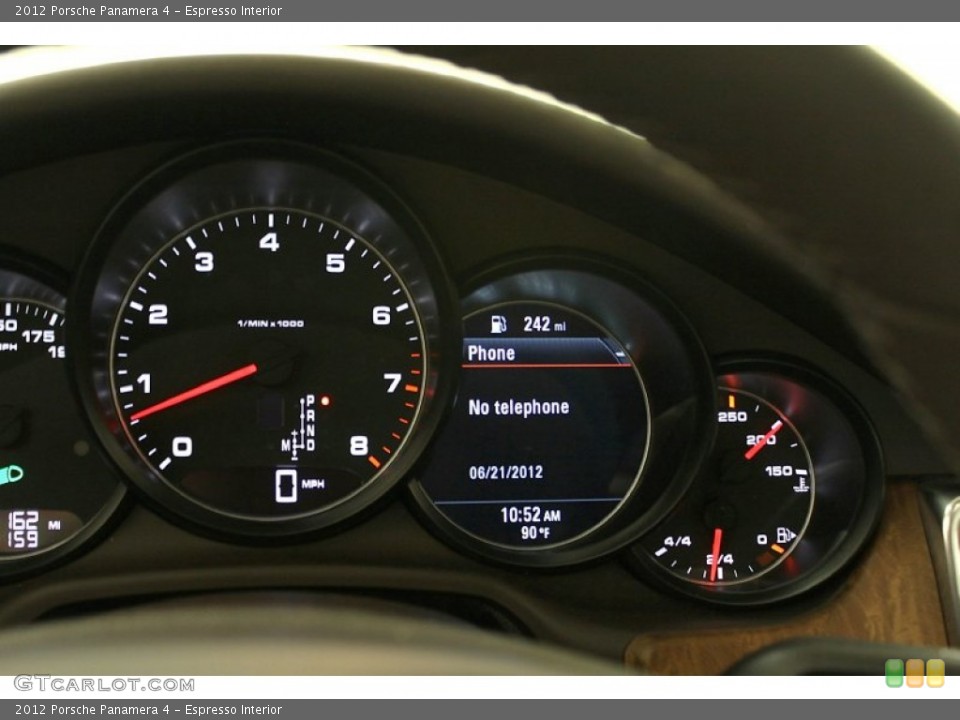 Espresso Interior Gauges for the 2012 Porsche Panamera 4 #67008424