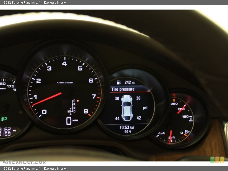 Espresso Interior Gauges for the 2012 Porsche Panamera 4 #67008430