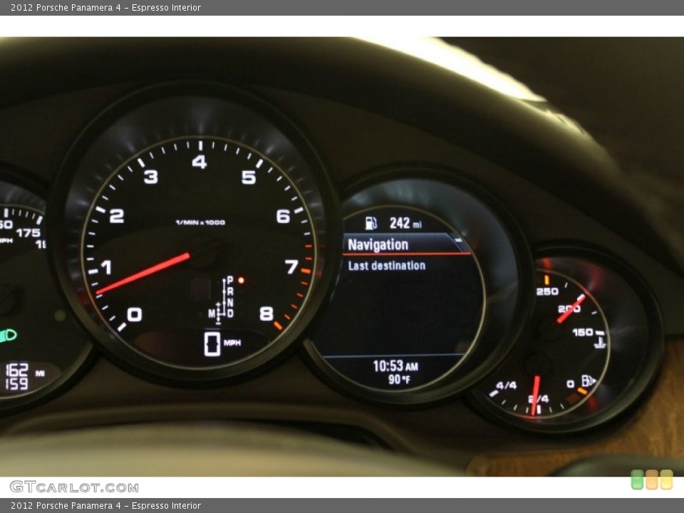 Espresso Interior Gauges for the 2012 Porsche Panamera 4 #67008436