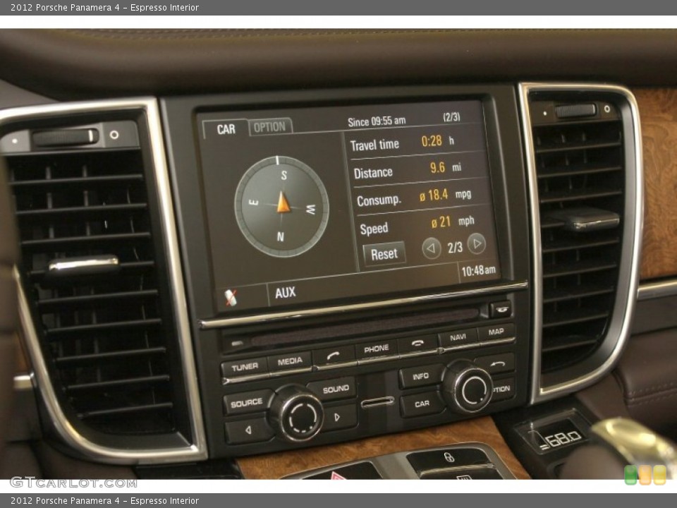 Espresso Interior Controls for the 2012 Porsche Panamera 4 #67008453