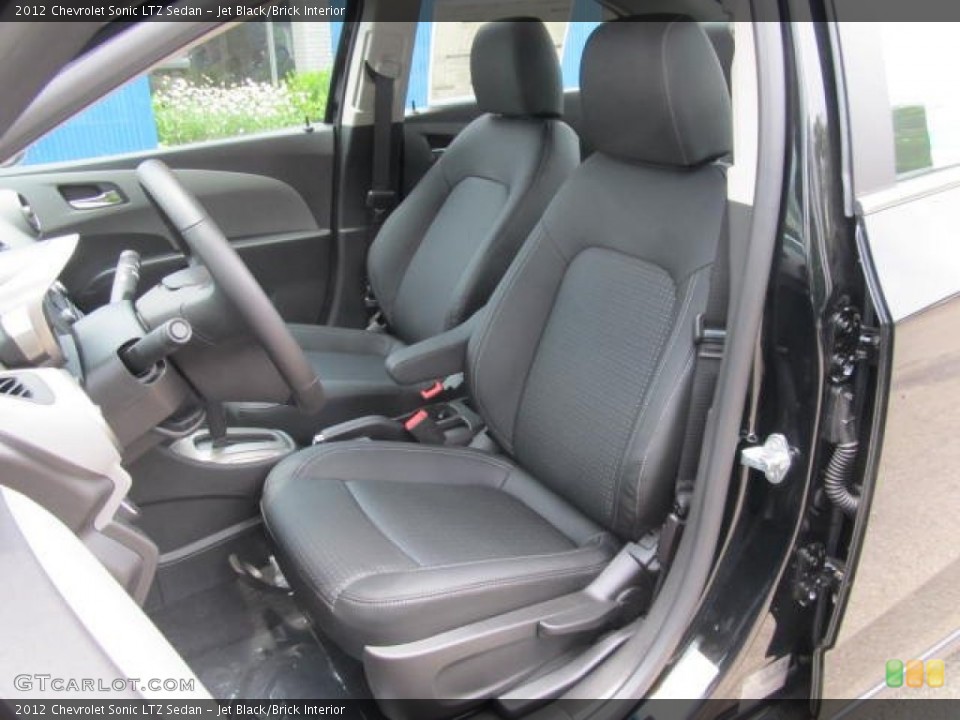 Jet Black/Brick Interior Photo for the 2012 Chevrolet Sonic LTZ Sedan #67013556
