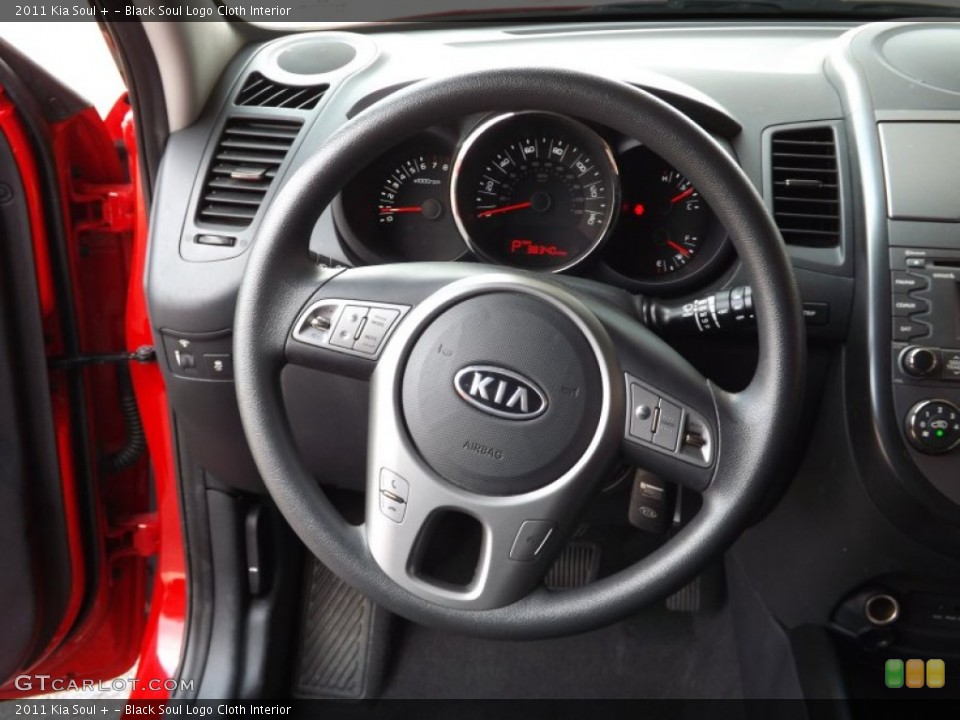 Black Soul Logo Cloth Interior Steering Wheel for the 2011 Kia Soul + #67025550