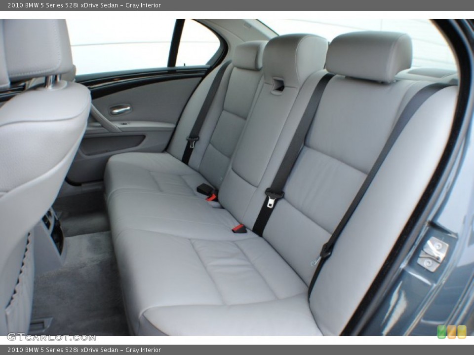 Gray Interior Rear Seat for the 2010 BMW 5 Series 528i xDrive Sedan #67025868