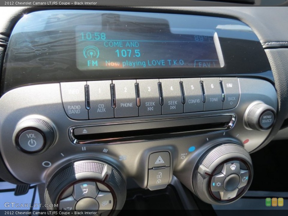 Black Interior Audio System for the 2012 Chevrolet Camaro LT/RS Coupe #67034603
