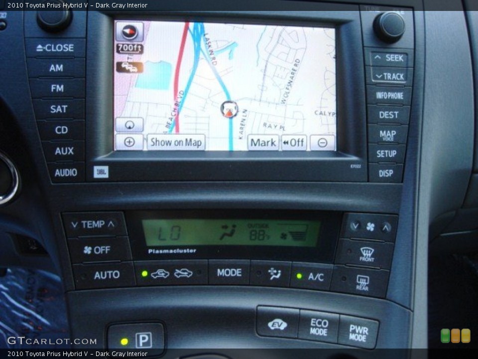 Dark Gray Interior Navigation for the 2010 Toyota Prius Hybrid V #67036023