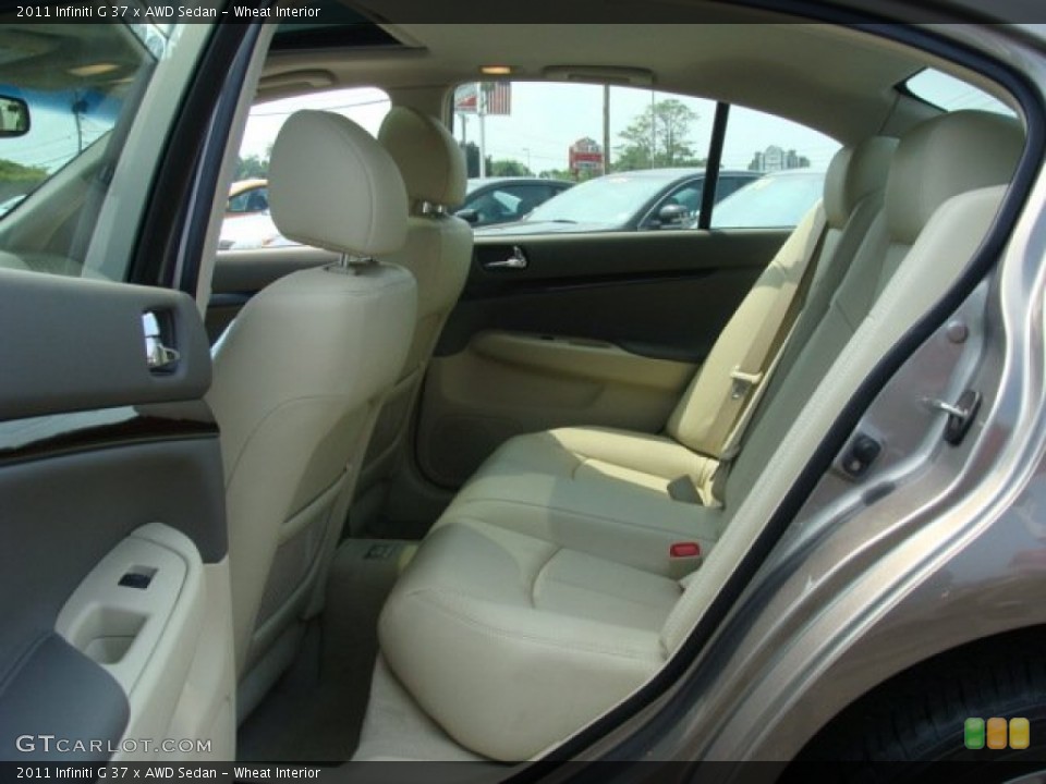 Wheat Interior Rear Seat for the 2011 Infiniti G 37 x AWD Sedan #67040967