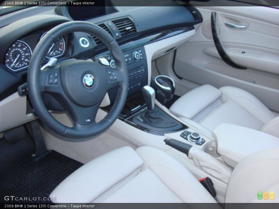 Taupe Interior Prime Interior for the 2009 BMW 1 Series 135i Convertible #67041435