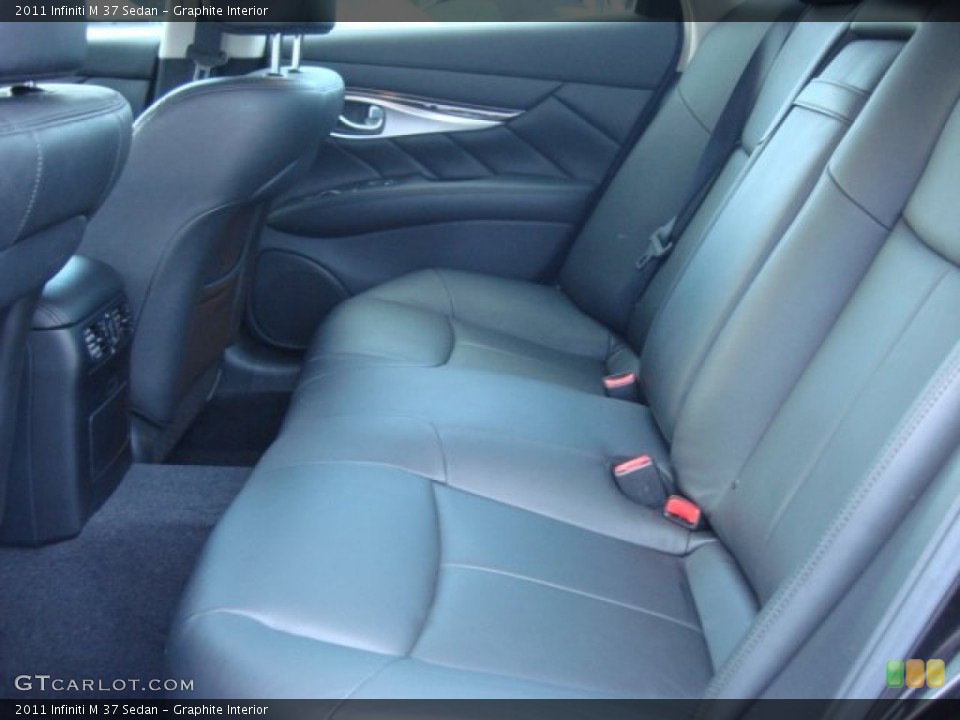 Graphite Interior Rear Seat for the 2011 Infiniti M 37 Sedan #67042215