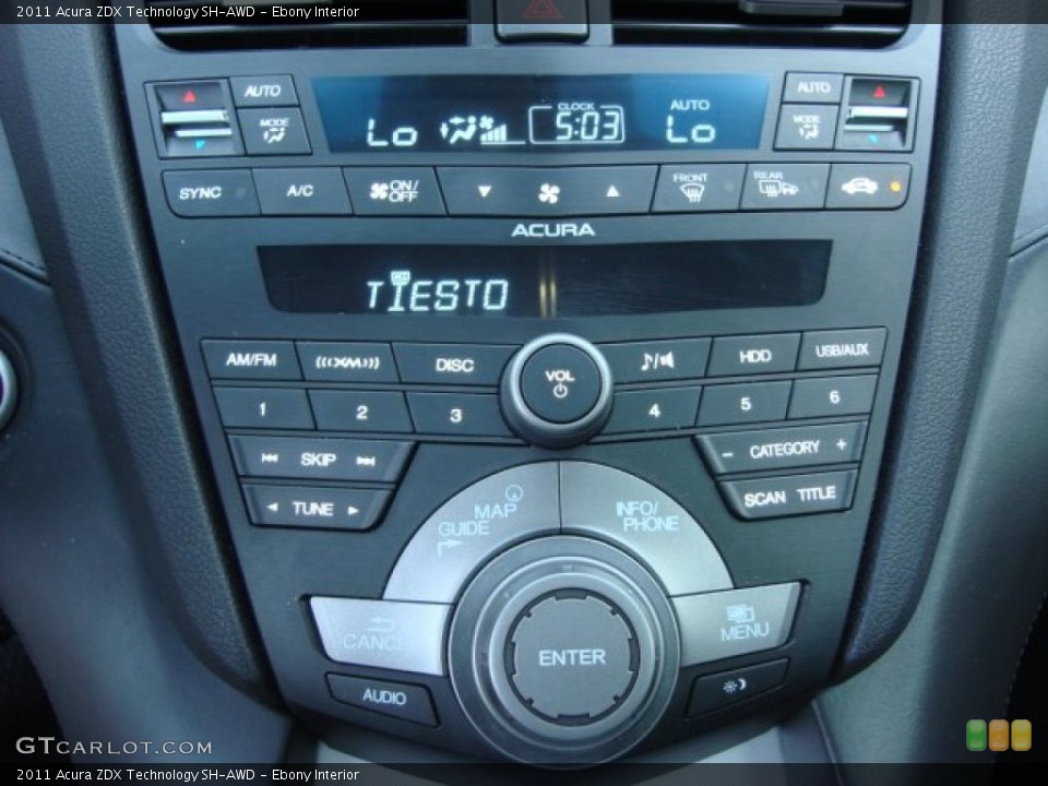 Ebony Interior Controls for the 2011 Acura ZDX Technology SH-AWD #67042539