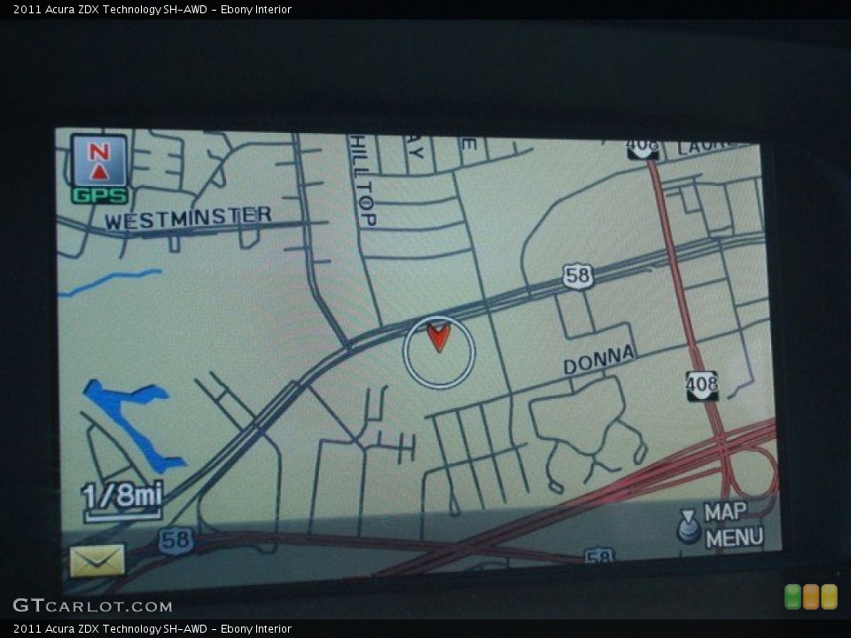 Ebony Interior Navigation for the 2011 Acura ZDX Technology SH-AWD #67042556
