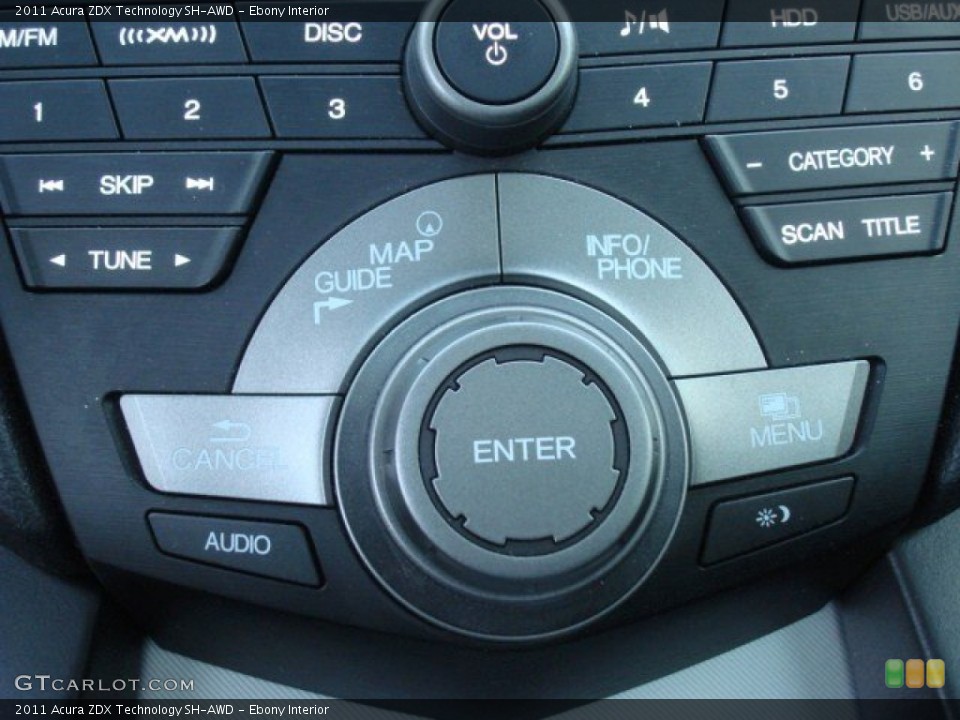 Ebony Interior Controls for the 2011 Acura ZDX Technology SH-AWD #67042566