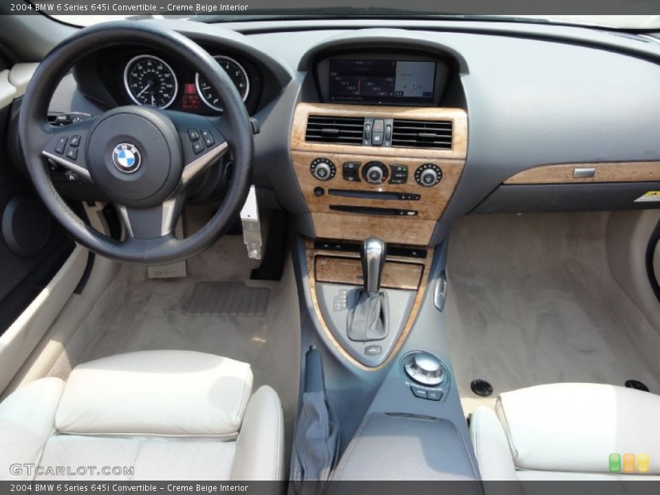 Creme Beige Interior Dashboard for the 2004 BMW 6 Series 645i Convertible #67047081