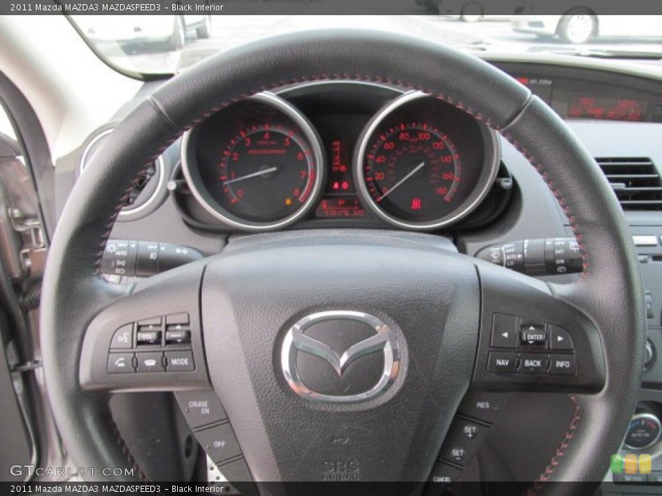 Black Interior Steering Wheel for the 2011 Mazda MAZDA3 MAZDASPEED3 #67051926