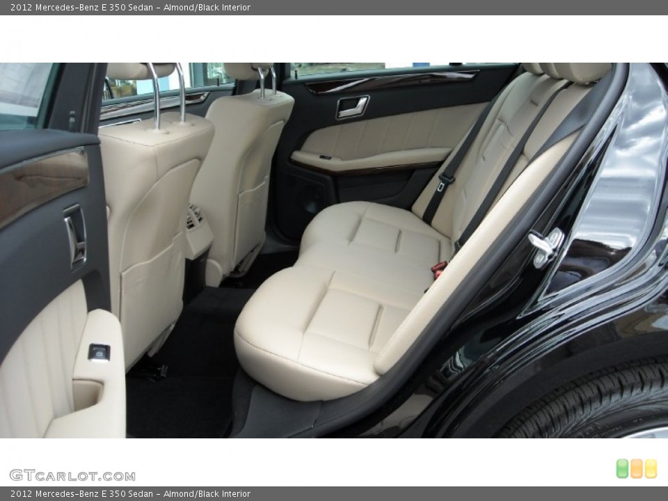 Almond/Black Interior Rear Seat for the 2012 Mercedes-Benz E 350 Sedan #67053438