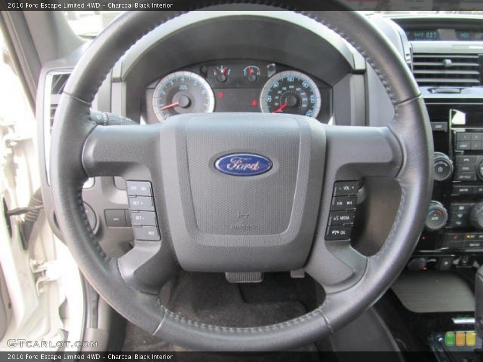 Charcoal Black Interior Steering Wheel for the 2010 Ford Escape Limited 4WD #67053579