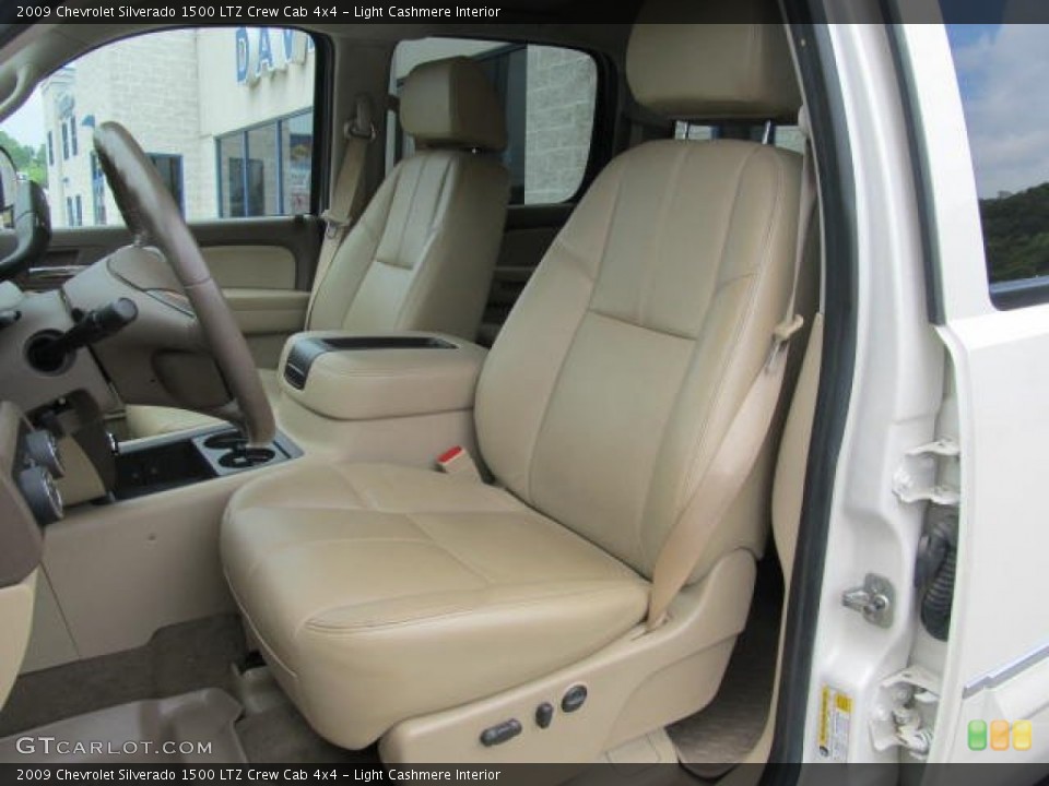 Light Cashmere Interior Front Seat for the 2009 Chevrolet Silverado 1500 LTZ Crew Cab 4x4 #67053699