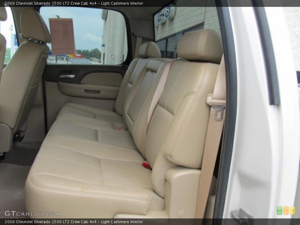 Light Cashmere Interior Rear Seat for the 2009 Chevrolet Silverado 1500 LTZ Crew Cab 4x4 #67053705