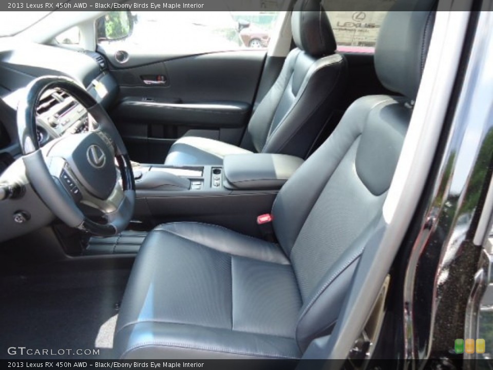 Black/Ebony Birds Eye Maple Interior Photo for the 2013 Lexus RX 450h AWD #67055019
