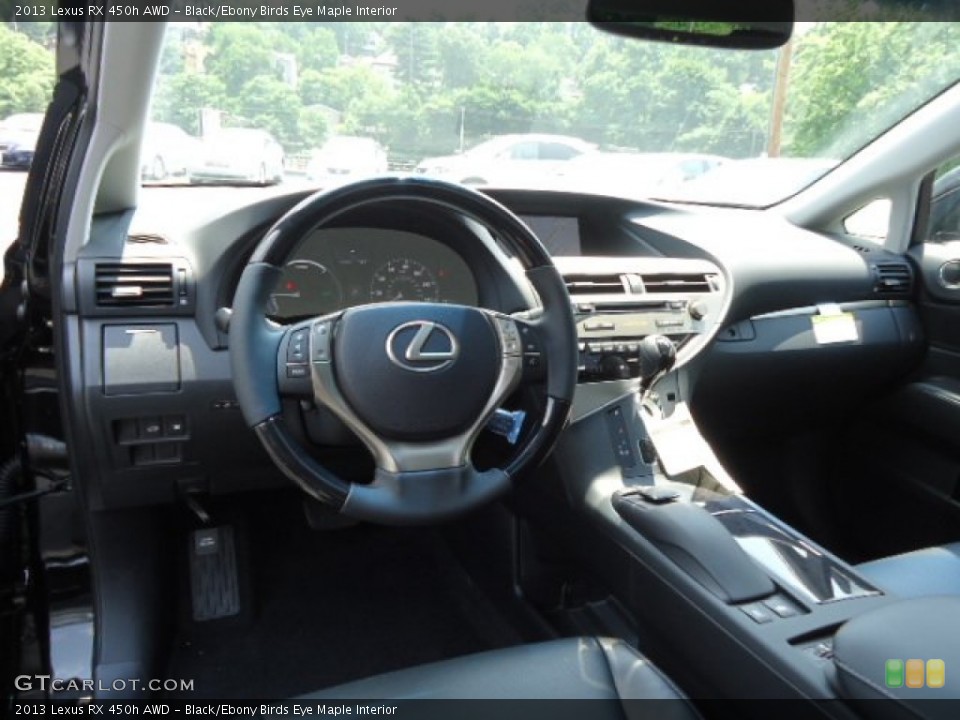 Black/Ebony Birds Eye Maple Interior Dashboard for the 2013 Lexus RX 450h AWD #67055037